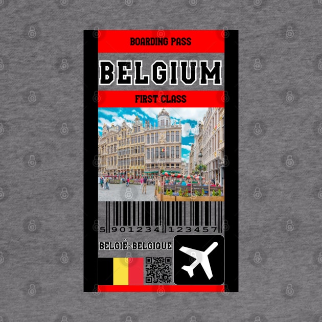 Belgium first class boarding pass by Travellers